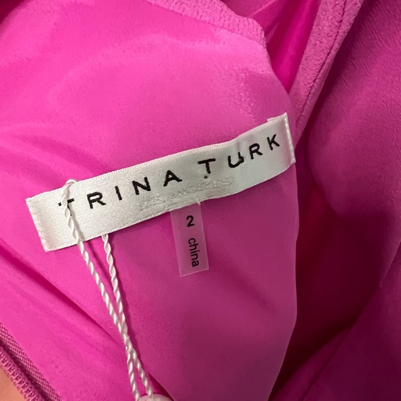 TRINA TURK • MAGICAL TWIST • BARBIE PINK MINI DRESS - Picture 5 of 6
